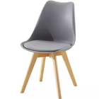 Beech Leg Grey Eames Dining Chair 240 Pounds Weight Capacity  Anti Skid